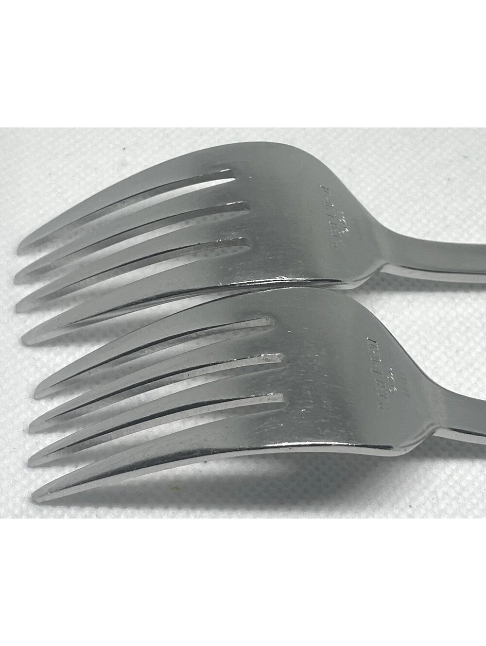 (2) Ralph Lauren 1998 BOATHOUSE Stainless Anchor Salad Fork Lot ~ 6.75”